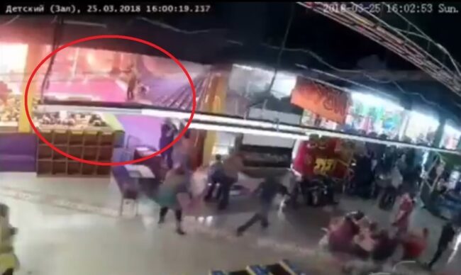 Видеофакт. Как начинался пожар в здании Торгового центра «Зимняя вишня» в Кемерове